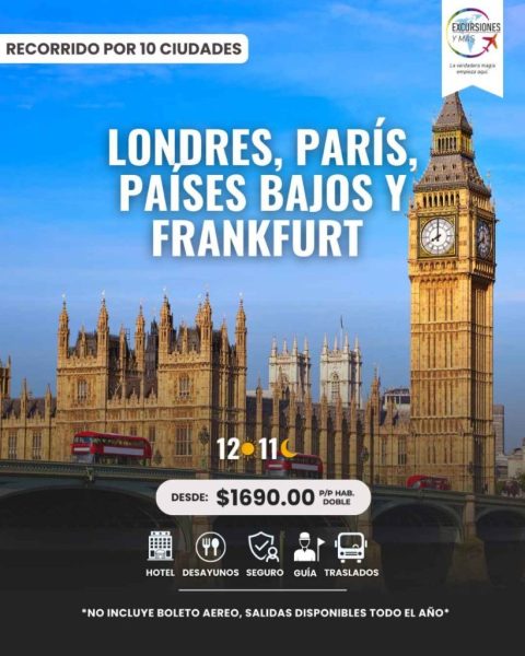 LONDRES, PARÍS, PAÍSES BAJOS Y FRANKFURT